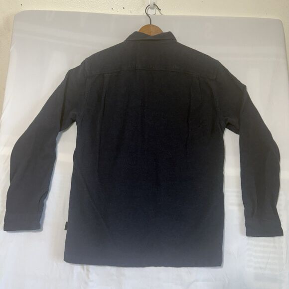 Patagonia Button Down Fleece Shirt Mens Small Blue Long Sleeve  100% Org Cotton - Picture 2 of 9